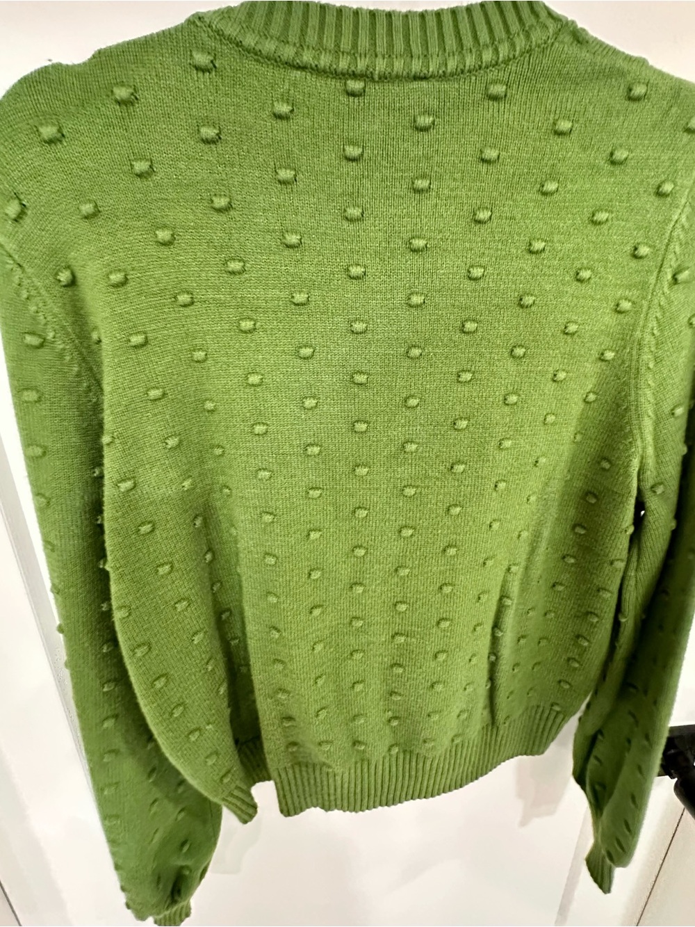 Contemporaine Green Bobble Knit Crewneck Sweater - Picture 3 of 3